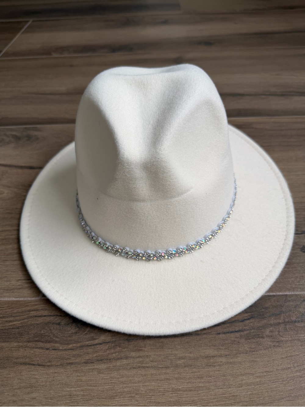 Cream Marcus Adler Felt Bridal Cowboy Hat